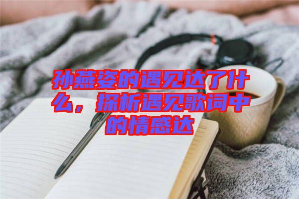 孫燕姿的遇見達了什么，探析遇見歌詞中的情感達