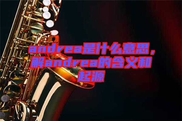 andrea是什么意思，解andrea的含義和起源