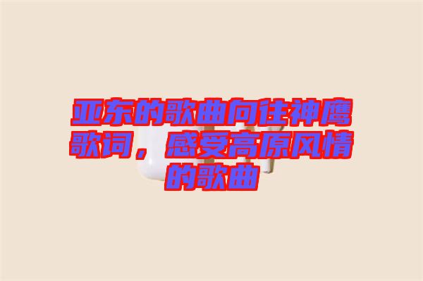 亞東的歌曲向往神鷹歌詞，感受高原風(fēng)情的歌曲