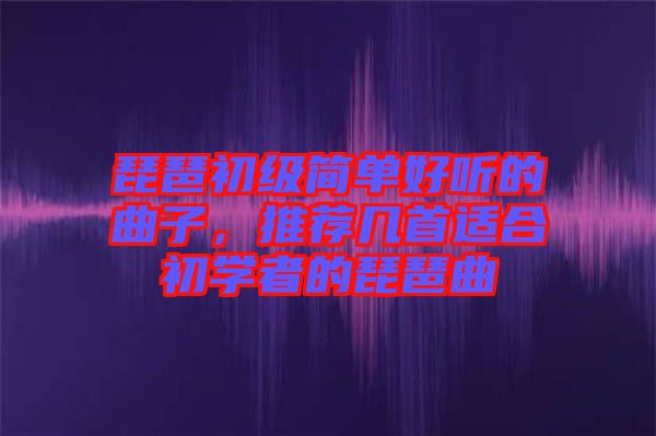 琵琶初級簡單好聽的曲子，推薦幾首適合初學(xué)者的琵琶曲