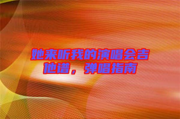 她來聽我的演唱會(huì)吉他譜，彈唱指南