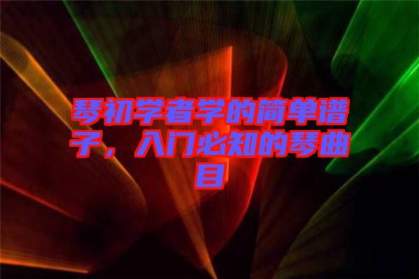 琴初學(xué)者學(xué)的簡(jiǎn)單譜子，入門(mén)必知的琴曲目