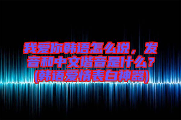 我愛你韓語怎么說，發(fā)音和中文諧音是什么？(韓語愛情表白神器)