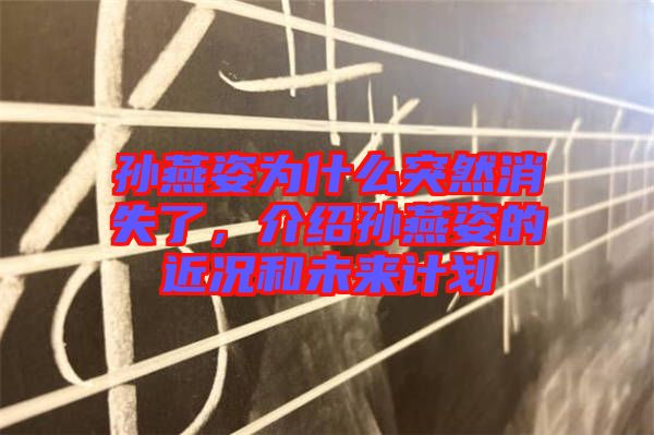 孫燕姿為什么突然消失了，介紹孫燕姿的近況和未來計劃