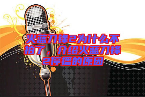 火藍(lán)刀鋒2為什么不拍了，介紹火藍(lán)刀鋒2停播的原因