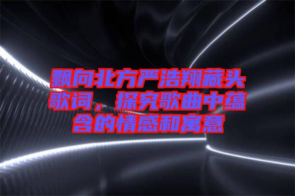 飄向北方嚴(yán)浩翔藏頭歌詞，探究歌曲中蘊含的情感和寓意