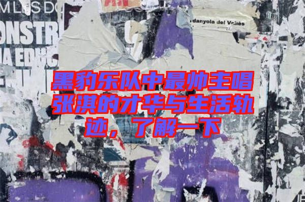 黑豹樂隊(duì)中最帥主唱張淇的才華與生活軌跡，了解一下