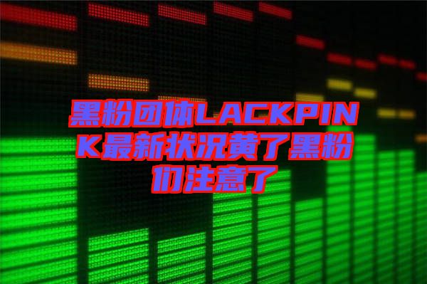 黑粉團(tuán)體LACKPINK最新?tīng)顩r黃了黑粉們注意了