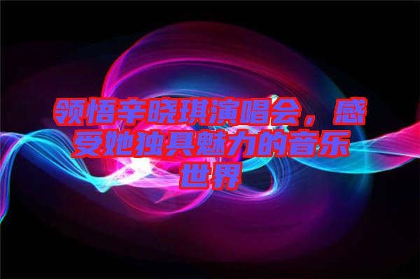 領(lǐng)悟辛?xí)早餮莩獣?huì)，感受她獨(dú)具魅力的音樂(lè)世界