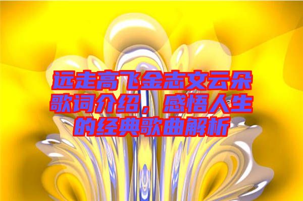 遠(yuǎn)走高飛金志文云朵歌詞介紹，感悟人生的經(jīng)典歌曲解析