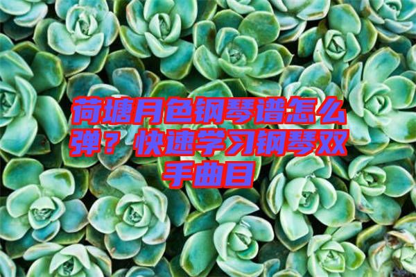 荷塘月色鋼琴譜怎么彈？快速學(xué)習(xí)鋼琴雙手曲目