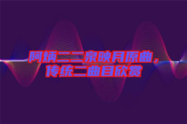 阿炳二二泉映月原曲，傳統(tǒng)二曲目欣賞